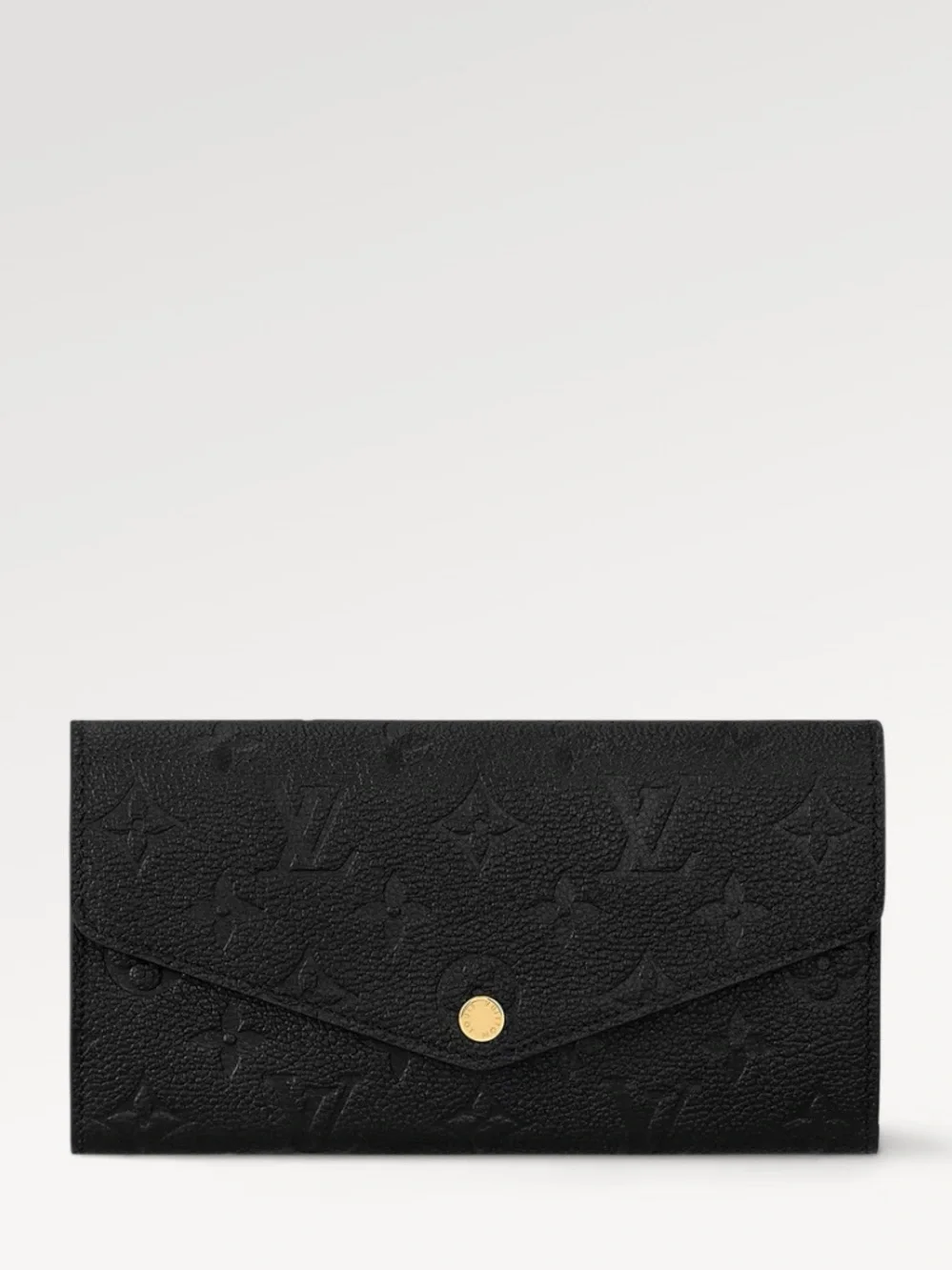 Louis Vuitton Sarah wallet Black Monogram empreinte leather